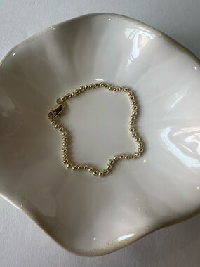 14k Gold Plated Bead Chain Minimalistic Bracelet